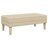 vidaXL Bench Cream 113 x 57 x 39 cm fabric