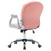 vidaXL Office Chair Pink Faux leather, iron Adjustable height, medium size