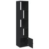 vidaXL Bookcase Black Engineered wood Tall Bookcase Rectangular
