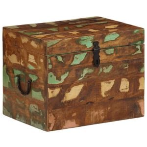 vidaXL Storage Box Multicolor Reclaimed multi-color solid wood