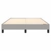 vidaXL Bed Frame Light Gray Polyester, Plywood, Engineered wood Full