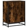 vidaXL Book Cabinet Smoked oak Engineered wood and metal Medium