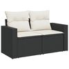 vidaXL Garden Sofa Set Black PE rattan Large UV-resistant materials