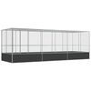 vidaXL Aviary Silver Galvanized Steel Large Durable Aviary