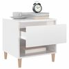 vidaXL Bedside Table Set of 2 High gloss white