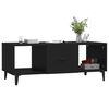 vidaXL Coffee Table Black Engineered Wood Standard Coffee Table