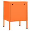 vidaXL Nightstand Orange Steel 13.8 in x 13.8 in x 20.1 in