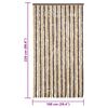 vidaXL Fly Curtain Dark Brown and Beige 39.4x86.6" Chenille