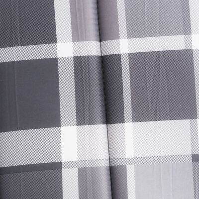 vidaXL Sun Lounger Cushion Gray Check Pattern 78.7"x19.7"x1.2" Oxford Fabric