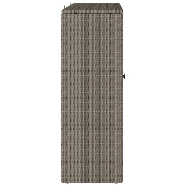 vidaXL Storage Cabinet with Shelf Grey 39.37 x 14.17 x 40.16 in Rattan