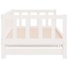 vidaXL Day Bed White Solid pine wood Full
