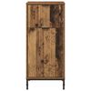 vidaXL Bathroom Cabinet with Drawer Old Wood 15.55 x 14.17 x 34.65 in