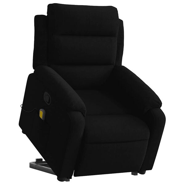 vidaXL Stand up Massage Recliner Chair Black Velvet