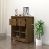 vidaXL Sideboard Honey Brown Solid pine wood Medium Sideboard