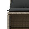 vidaXL Garden Sofa Set Light Grey PE Rattan Medium Modular