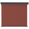 vidaXL Balcony Side Awning Brown Polyester, Aluminum, Steel 49.2 x 98.4 in