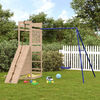 vidaXL Outdoor Playset Natural wood and blue Solid pine wood Large Tough