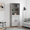 vidaXL Highboard Concrete grey Engineered wood and metal Large Highboard