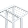 vidaXL Flower Stand White Iron Tall Rollable Flower Stand