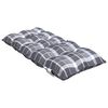 vidaXL Lowback Chair Cushion Set of 4 Gray Check Pattern