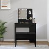 vidaXL Dressing Table Set With LED Black Engineered wood, acrylic