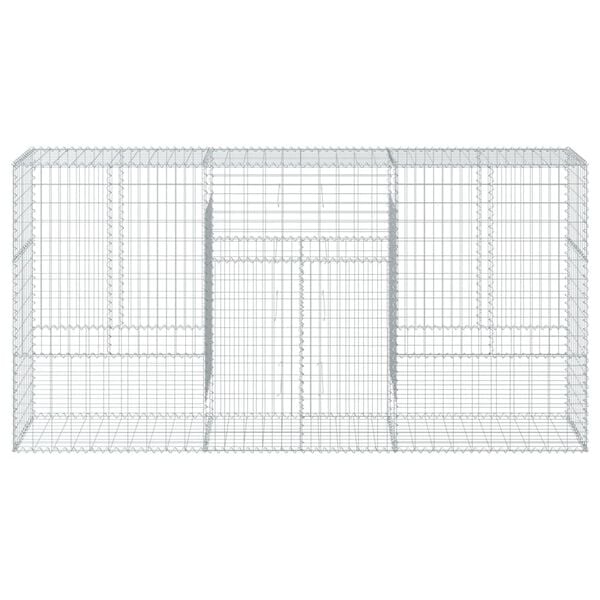 vidaXL Gabion Basket Silver Galvanized iron wire Large Durable