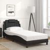 vidaXL Bed Frame "Viana" with LED without Mattress Black 35.4"x74.8"