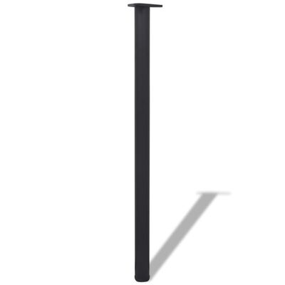 vidaXL 4 Height Adjustable Table Legs Black 43.3"