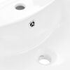 vidaXL Freestanding Basin with Pedestal Ceramic White 20.47x17.32x7.48"
