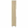 vidaXL Bathroom Cabinet Sonoma Oak Engineered Wood Tall Bathroom Cabinet