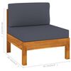 vidaXL Wooden Lounge Set Dark Grey Solid Acacia wood Large Modular