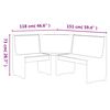 vidaXL Dining Set White Solid pinewood Seats Many 3-Piece Dining Set