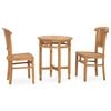 vidaXL Garden Dining Set Teak Smooth Fine Sanded Teak Hardwood 3 Piece Set