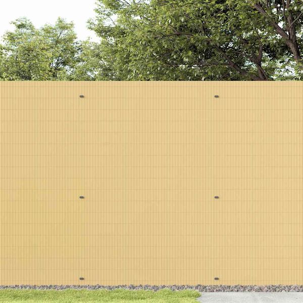vidaXL Garden Fence Double-Sided Yellow 1,8x5 m PVC