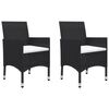 vidaXL Dining Set Black Solid Acacia wood 5 Piece Set Ergonomic