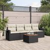 vidaXL Garden Sofa Set Black and Cream