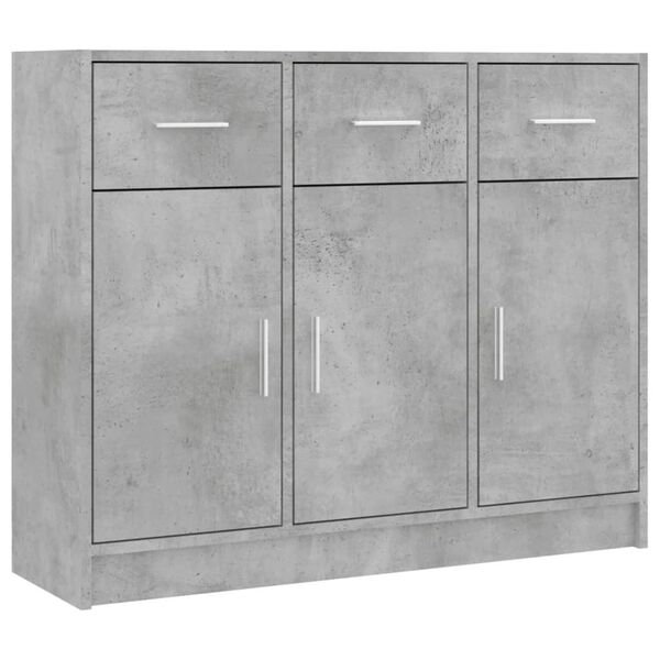vidaXL Sideboard Concrete Grey Engineered Wood Medium Sideboard