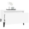 vidaXL Side Table White Engineered wood, Metal Small Side Table