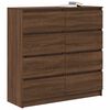 vidaXL Sideboard Brown Oak Engineered Wood 39.4 x 13.8 x 39.0 in