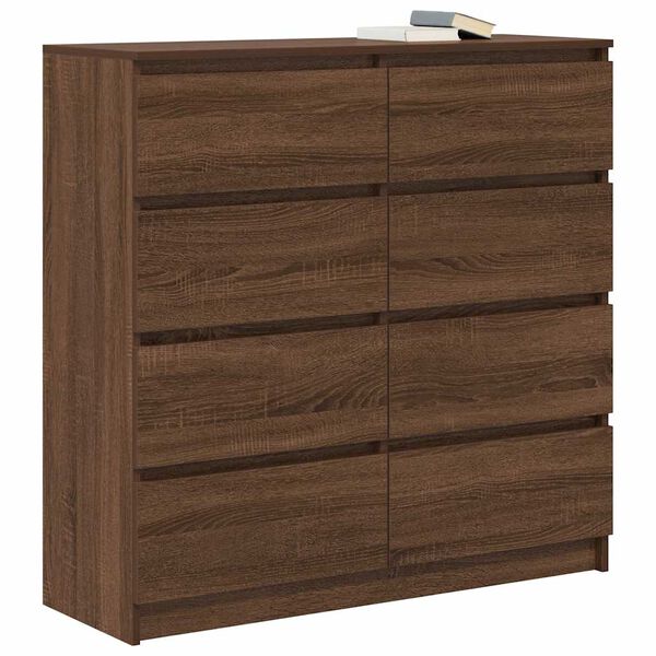 vidaXL Sideboard Brown Oak Engineered Wood 39.4 x 13.8 x 39.0 in