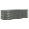 vidaXL Garden Raised Bed Grey Powder-coated steel Large
