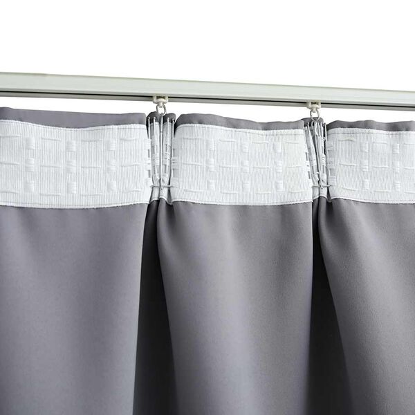 vidaXL Blackout Curtains with Hooks 2 pcs Grey 55.1x96.5"