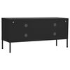 vidaXL TV Cabinet Black Steel 41.3 x 13.8 x 19.7 in Levelers