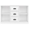 vidaXL Sideboard High gloss white Engineered wood Medium Sideboard