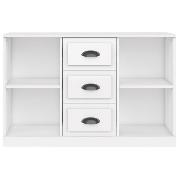 vidaXL Sideboard High gloss white Engineered wood Medium Sideboard