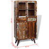 vidaXL China Cabinet Multicolor Reclaimed wood Large China Cabinet