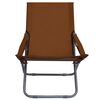 vidaXL Folding Beach Chairs 2 pcs Fabric Brown