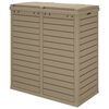 vidaXL Outdoor Garbage Bin Light Brown 30.7"x16.1"x33.9" Polypropylene