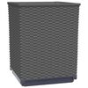 vidaXL Planter Set of 2 Black Polypropylene 11.8x11.8x14.6 in.