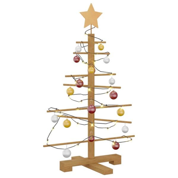 vidaXL Wooden Christmas Tree for Decoration 70.9" Solid Wood Pine